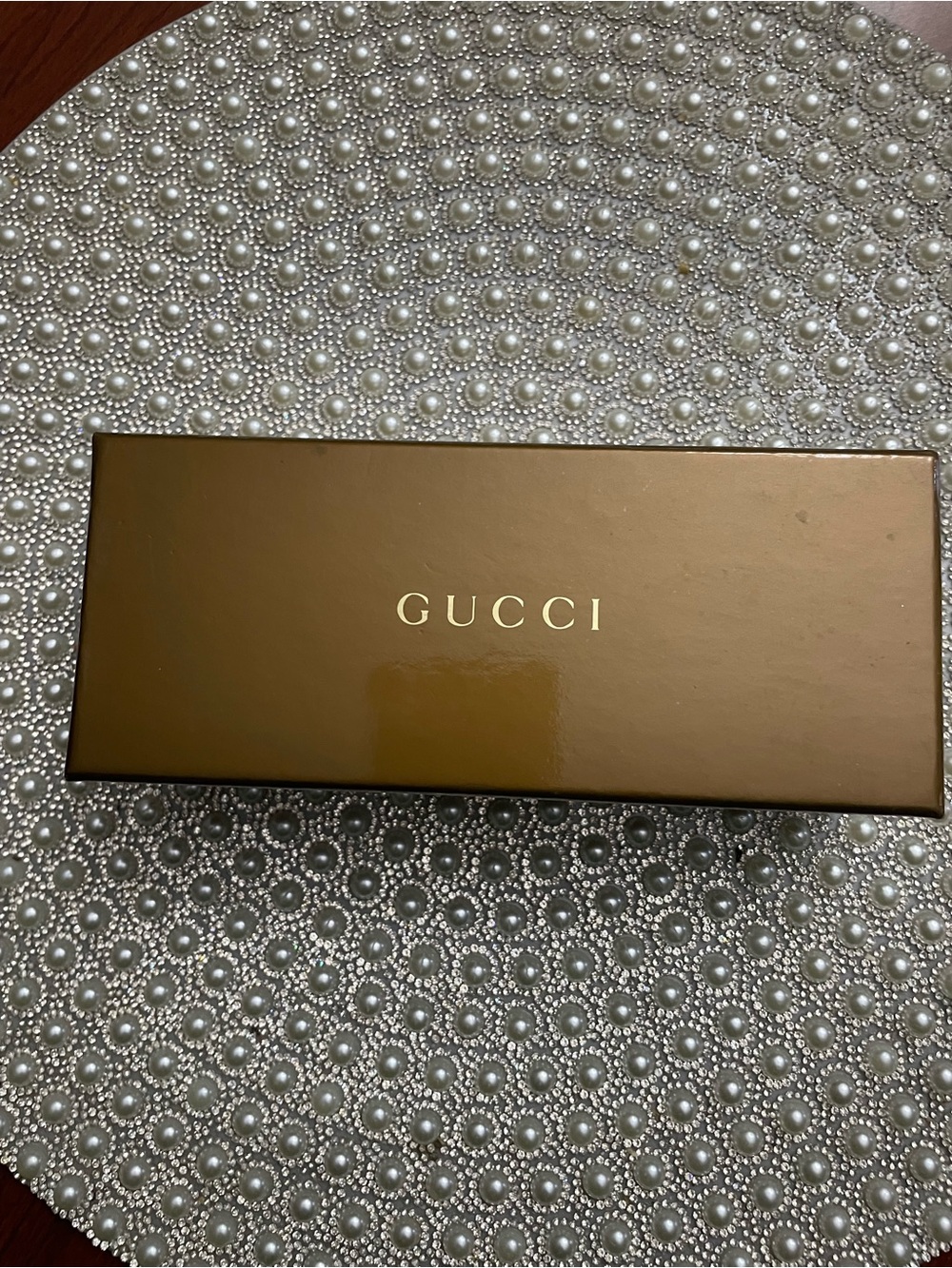 Gucci Brown eye glasses frames Box with Gold Logo